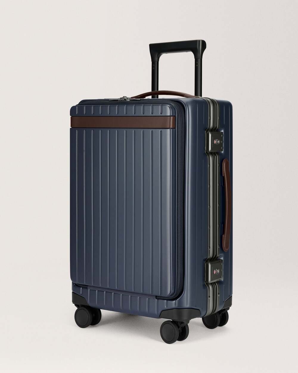 Carl Friedrik Carry-On X Hybrid Suitcase 44L Front Pocket Navy/Hackett NEW